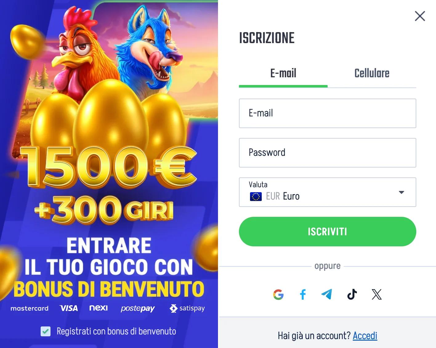 registrazione Winnita