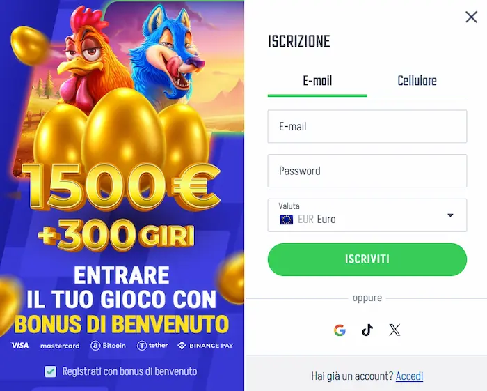 Winnita Casino registrazione